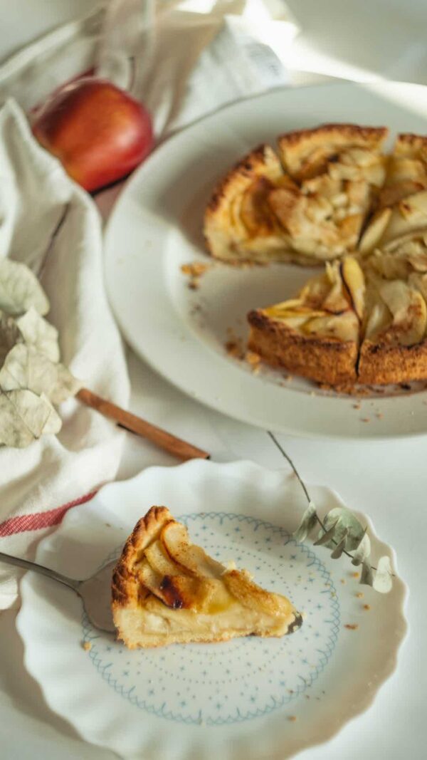 Pastel de manzana vegano